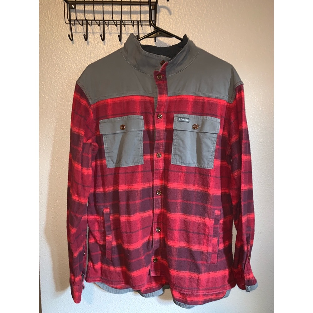 Columbia fleece flannel coat